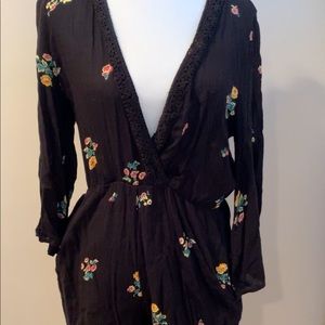 Zara floral romper. Size large